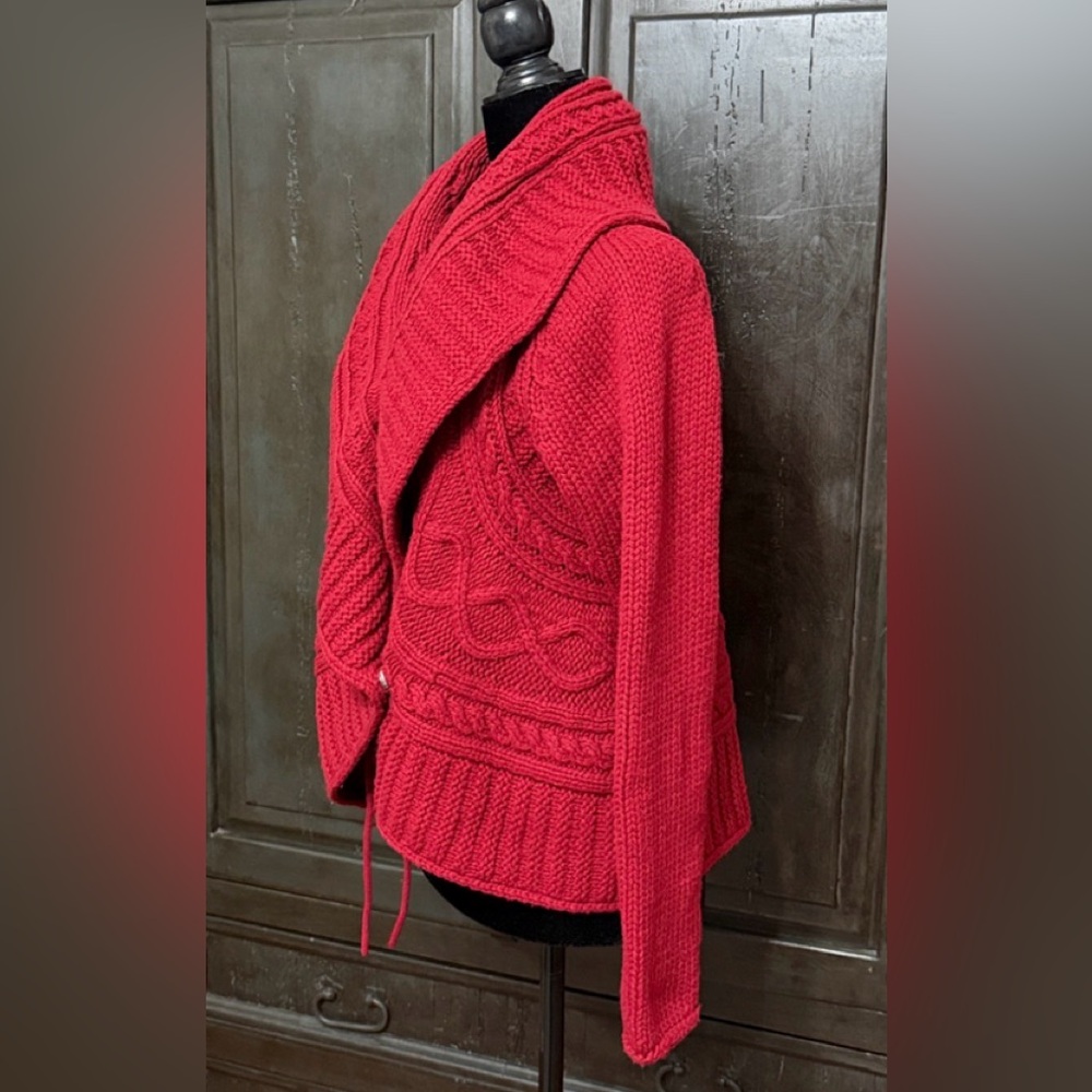 APT 9 red cardigan sweater - Size Medium - Picture 2 of 9